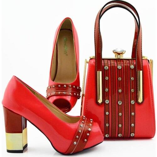 Special Italian Design Green Color Woman Shoes And Matching Bag Set Italian Style Pumps Shoes And Bag Set For Party Wedding