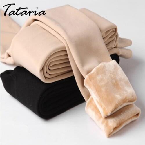 Tataria Women Warm Winter Leggings Womens Plus Velvet Leggings Winter High Waist Thick Super Elastic Leggings Women Winter