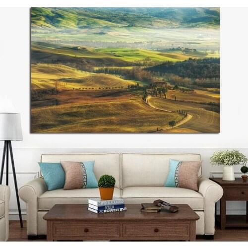 1 Pieces HD Print Canvas Oil Painting Sunny Valley Landscape Wall Art Picture For Living Room Modern Home Decor Poster