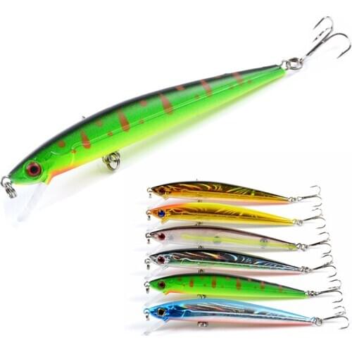 1pcs 11cm 9g Wobblers Pike Fishing Lures Artificial Laser Minnow Plastic Hard Bait Crankbait Fake Fish Fishing Accessories