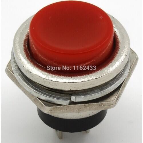 10pcs / lot DS-212 16mm reset (ON) - OFF push button switch SPST pushbutton