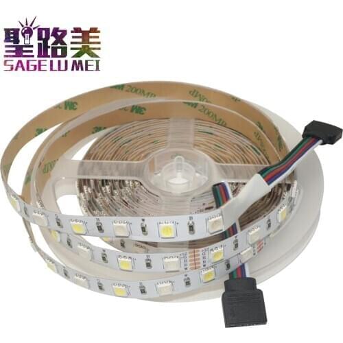 5M/roll DC12V 60leds/m SMD5050 Mixed Color RGBW RGB + (Warm/Cool White) RGBWW RGBCW LED Strip light 5pin IP30/IP65/IP67 300 LEDs