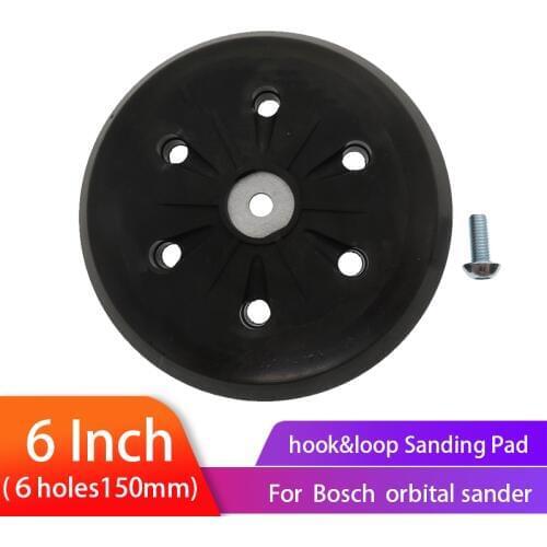 6inch 6 Holes Backup Sanding Pad Sanding Disc Backing Plate for Woodworking fit Bocsh Orbital Sander Grinding Power Tools