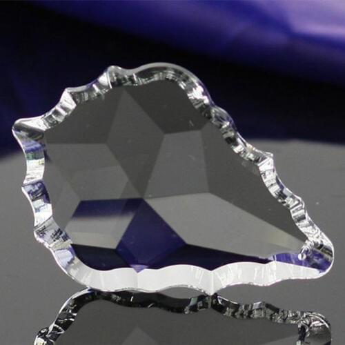89mm 3pcs Clear Flatback Maple Leaf Crystal Chandelier Parts(Free rings ) Glass Lamp Pendants, Crystal Chandelier Accessories