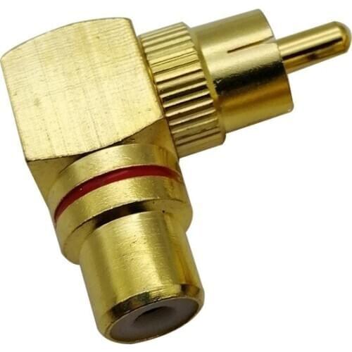 RCA Adaptor Male to Female Connector Joint 90 Degrees Right Angle GK99