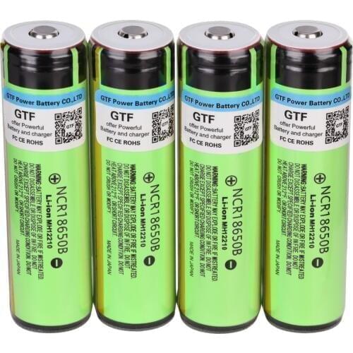 100% Original NCR18650B 3.7V 18650 Battery 3400mAh Rechargeable Battery Li-ion Batteries for Flashlight Torch Drop shipping Cell