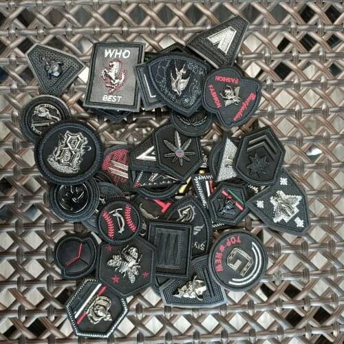 Garment accessory embroidery metal embroideried patches applique clothes jacket badges for clothing CA-3126