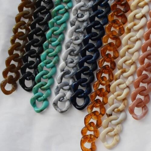 Resin Bag Parts Accessories Bags Chains Belt Hardware Handbag Accessory Metal Alloy Bag Chain Strap for Women Bags Belt Straps