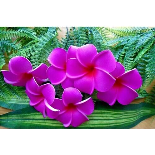 Free Shipping F1125 100pcs/ lot 5CM&7CM Foam tiare hair pick women wear hair accessories Hawaii tropical flower