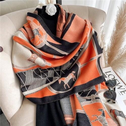 Brand Designer Cashmere Scarf High Quality Foulard Bandana Long Lrage Shawls Wrpas Winter Blanket Pashmina Bandana 2021 New
