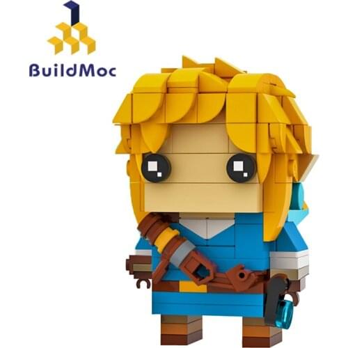 Buildmoc Classic Game Figures Breath of The Wild Link Building Blocks Brickheadz Home Educational Toys For Children Gift