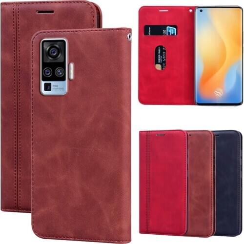 Case For Vivo X51 X50 Pro Plus чехол Leather Cover Protective Shell PU Phone Wallet on Vivo X50 Lite Protector Magnet Flip Funda