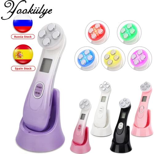 5in1RF&EMS Mesotherapy LED Photon Facial RF Radio Frequency Skin Rejuvenation Lifting Tighten Wrinkle Removal Beauty Treatment