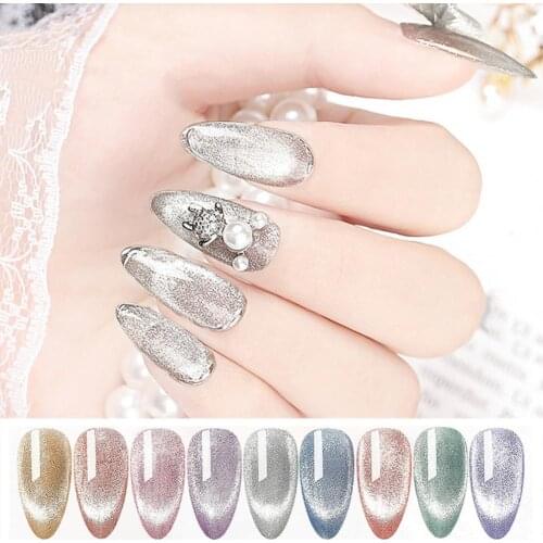 Spar Cat Eye Popular Nail Glue Smoothie Wide Nail Polish Gel Transparent Versatile Shiny Silver Variety For Girl Gift