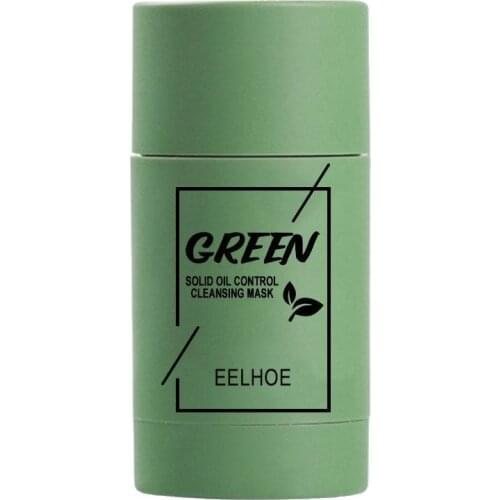 40g Green Tea Deep Cleansing Mud Mask Purifying Clay Stick Moisturize Anti-Acne Eggplant Skin Control Care Masks Mask Face Care