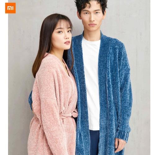 Xiaomi mijia Youpin Excellent carbon chenille cardigan One-piece dressing gown for man and woman home dress high quality