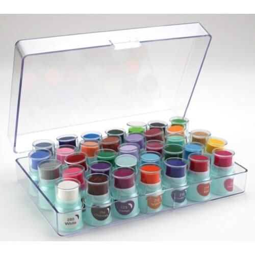 35 Colors Storage Box Package Finger Tip Ink Pads for Finger Painting / Stamping