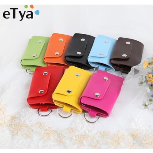 ETya Leather Keychain Men Women Key Holder Organizer Pouch Car Key Bag Wallet Housekeeper Key Case Fashion Mini Keys Bags