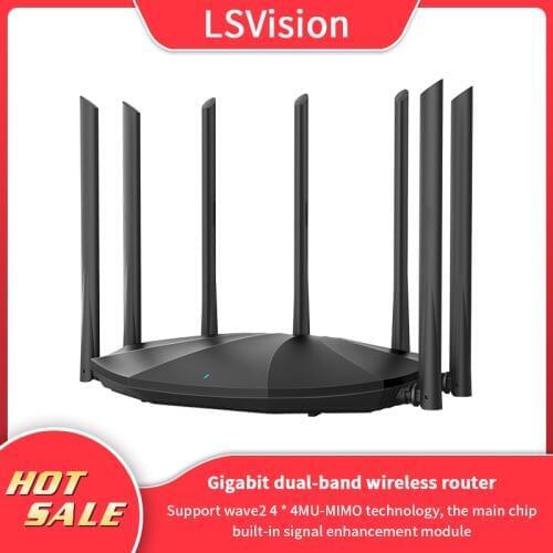 LSVision AC2100M DualBand wireless Router with 7*6 dBi antenna wireless repeater support APP control,router wifi