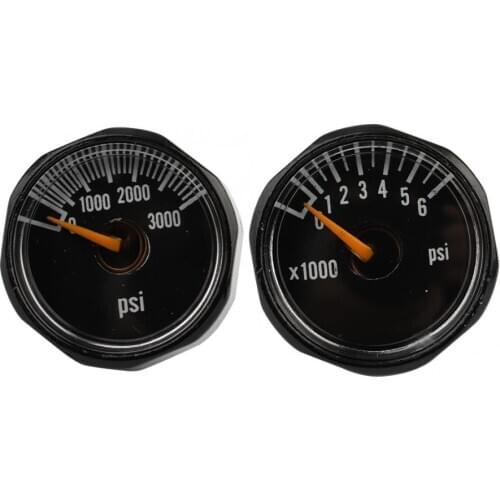 1/8NPT Valve Mini Pressure Gauge Carbon Dioxide Micro Manometer High Pressure 3000PSI/6000PSI Bicycle Accessories