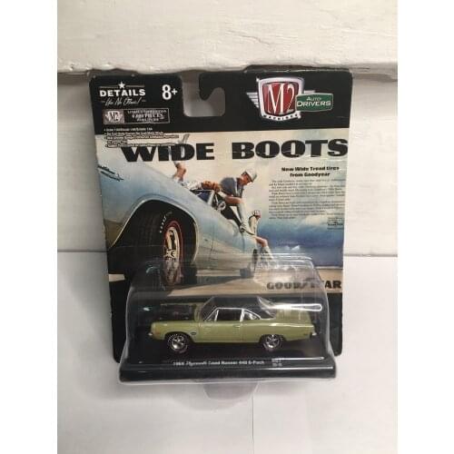 M2 1/64 1969 Plymouth Road Runner 440 Diecast Collection of Die-casting Simulation Alloy Model Car Children Toys