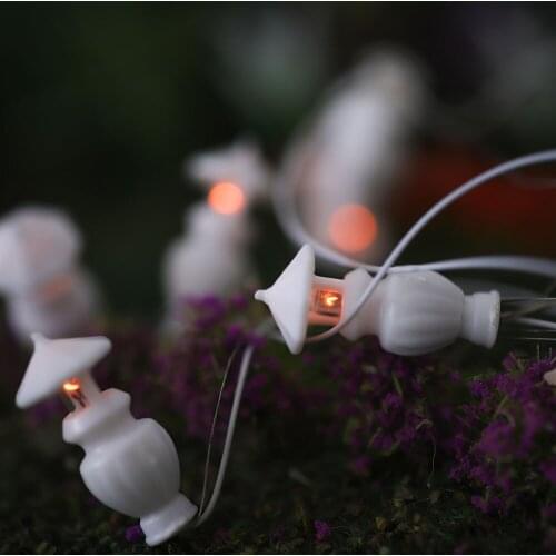 Lawn Lamp Model DIY Miniatures Garden Lamppost Plastic Mini Lamp Decors Accessories Model Making Building Landscape 10Pcs