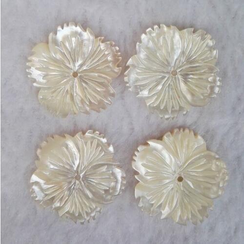 Fashion natural shell High quality Flower petals charm jewelry making Hair Earrings Necklace diy accessories 6Pcs/lot