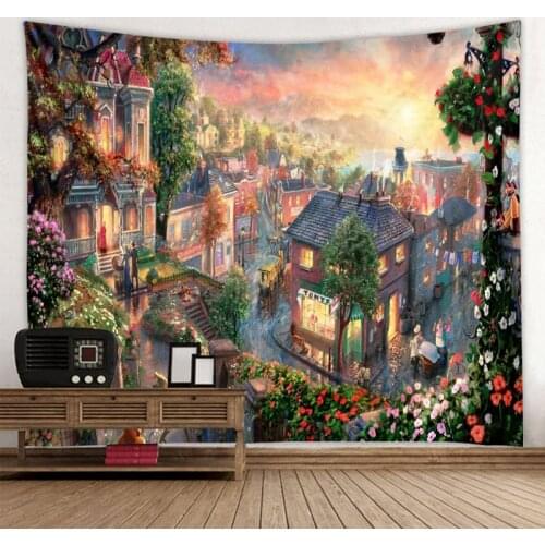 Sprookjeswereld Tapijt Muur Opknoping Hekserij Wandtapijten Hippie Dorm Decor Psychedelische Tapestry Decoration Mural Tapiz