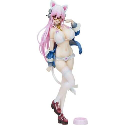 Nitro Super Sonic Super Sonico White Cat Ver. PVC Action Figure Anime Figure Model Toys Sexy Girl Collection Doll Gift