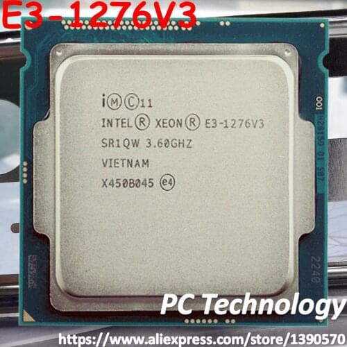 Original Intel Xeon processor E3-1276V3 CPU 3.60GHz 8M LGA1150 Quad-core Desktop E3-1276 V3 Free shipping E3 1276V3