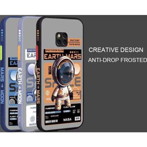 Cartoon Astronaut Pattern Phone Case For Huawei Mate 20 Liquid Side Printing Silicone Shockproof Cover For Huawei Mate 20 Pro