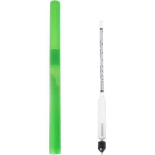 1Set Alcohol Hydrometer Tester with Vintage Measuring Bottle Alcohol Meter Wine Concentration Meter 0-100 Alcohol Tool Kitchen