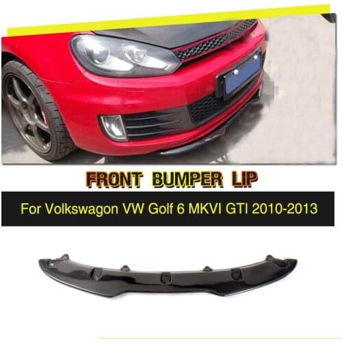 Carbon Fiber / FRP Front Lip Bumper Spoiler Chin Splitters for Volkswagen VW Golf 6 VI MK6 GTI Only 2010 - 2013