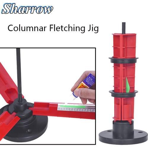 Fletching Jig Arrow Feather Stick Arrow DIY Make Columnar DIY Tool Bonding Adhere Vane Make for Bow Archery Hunting Feather