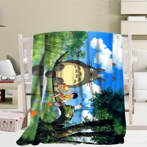 Custom Big Size Totoro Blankets For Beds Warm Winter Sleeping Sofa Blanket 56x80inch 50X60inch 40X50inch