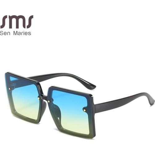 Vintage Man Women Sunglasses Oversized Beach Driving Sun Glasses For Women Fashion Square Shades Glasses Cool Eyewear Outside