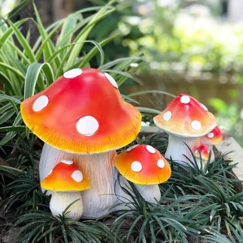 11cm Garden Decoration Decorate Mushroom Handmade Statue Resin Ornaments 1pcs DIY Gardening Supplies For Gifts