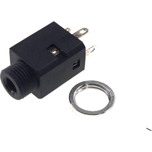 1000pcs Screw Vertical Phone Jack 3.5mm 4 pin stereo audio socket for 3 poles earphone plug through hole DC30V 0.5A