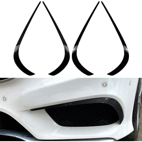 2Pcs Car ABS Front Bumper Lip Splitter Spoiler Decorative Trim For Mercedes-Benz AMG E-Class W212 Facelift 2013 2014 2015 2016