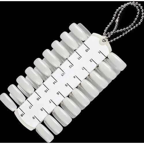 36 Tips Nail Art Polish Display Palette Paint Practice Color Chart with Chain