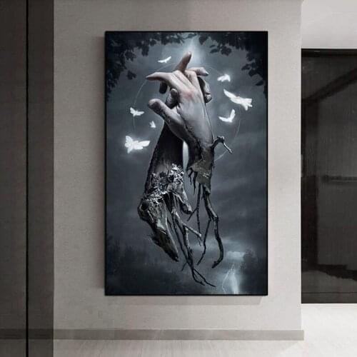 Abstract Hurt Withered Hand Canvas Paintings Modern Posters and Prints Home Decor Wall Art Picture For Living Room Cuadros