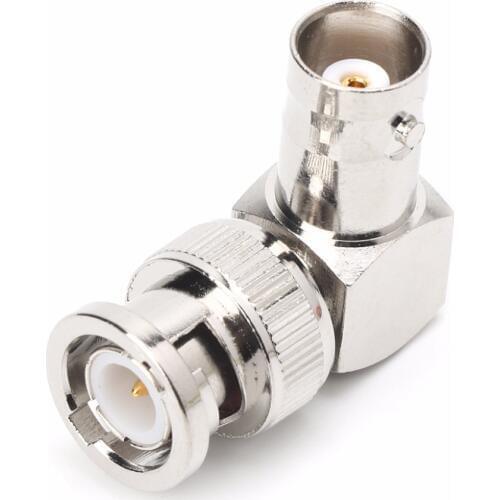 BGEKTOTH RF Coaxial Cable Adapter L-shaped BNC Male Right Angle to Female Connector 1AA300365