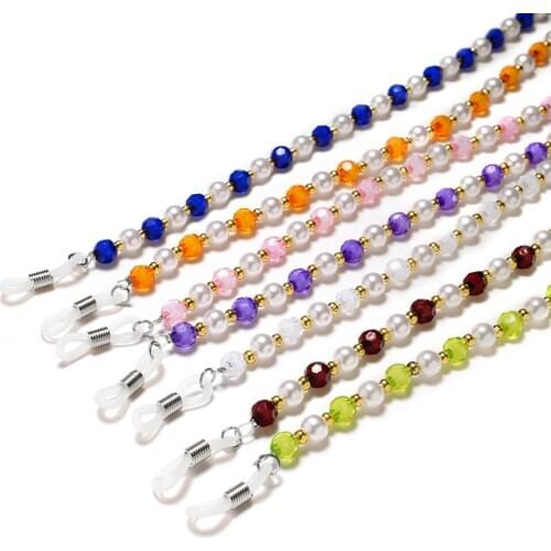 1Pcs Fashion Reading Glasses Chain Shiny Beads Eyeglass Sunglasses Spectacle Cord Neck Strap String Chain Eye wear Accessories