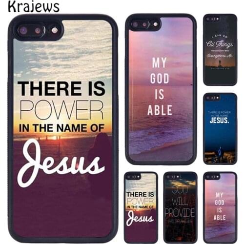 Krajews Bible verse Philippians Jesus Christ Phone Cases For iPhone X XR XS 11 12 Pro MAX 5 6S 7 8 Plus Samsung S7 S8 S9 S10