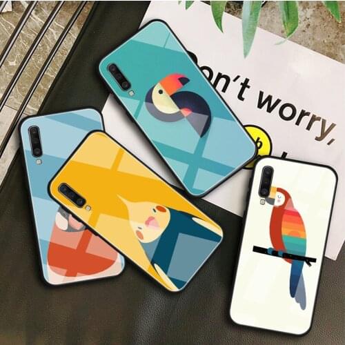 Chubby Cockatiel Tempered Glass Case For Samsung Galaxy A 10S 10E 20S 20E 30S 40 50S 60 70 80 90 6 7 8 Shell