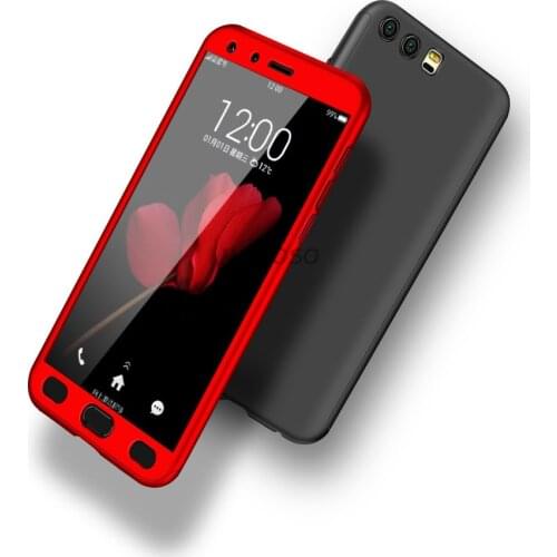 360 Degree Full Cover Case On Huawei Honor 9 10 lite Luxury Hard Plastic Case Huawei Honor 9 10 Funda + Tempered Glass