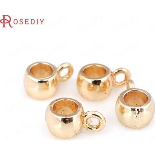D129)20 pieces 5.5x8.5mm 24K Champagne Gold Color Plated Brass Charms Pendants Connector High Quality Diy Jewelry Accessories