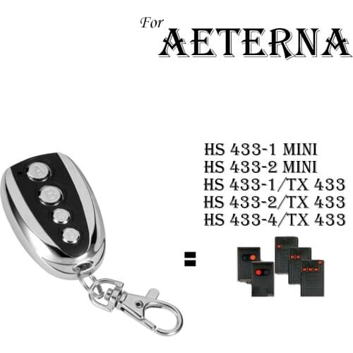 For AETERNA TX433-1, TX433-2, TX433-3 or TX433-4 Universal remote control fob 433.92mhz fixed code