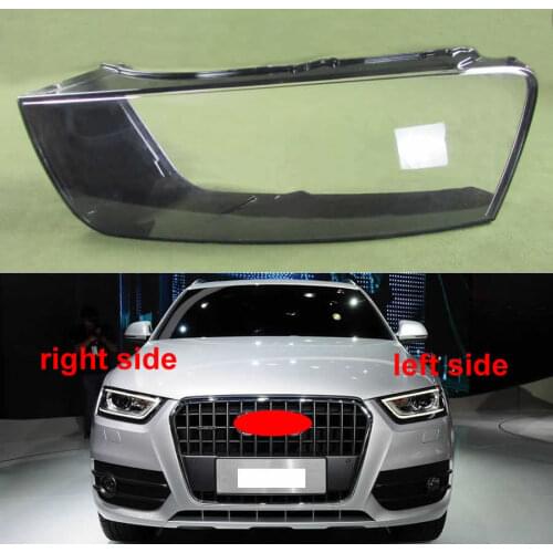 For Audi Q3 2016 2017 Headlight Plastic Transparent Shade Headlight Transparent Shell Lampshade Headlamp Cover