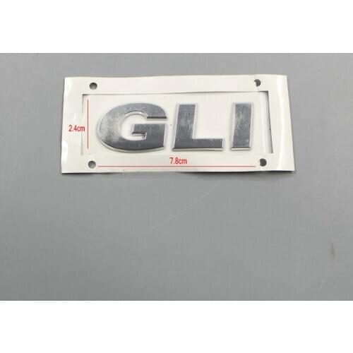For JETTE GLI Trunk logo Gli alphabet ABS plastic Electroplated car paint silvery 1K5 853 675